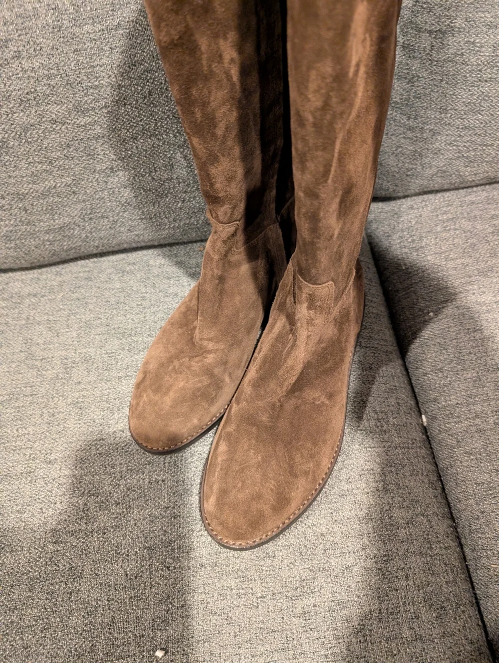 Tory Burch Women's T Lock Suede Riding Boots